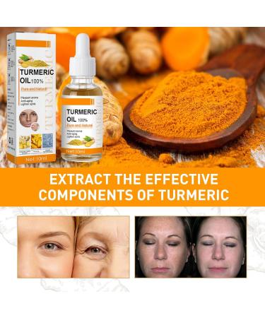 Turmeric Oil Facial Serum Turmeric Spot Correcting Serum & Illuminating Serum improves dullness diminishes spots improves skin tone moisturises and illuminates suitable for all skin type (10ML) - Buy Online on GoSupps.com