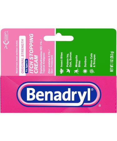 Benadryl Original Strength Anti-Itch Cream - 1 oz (Pack of 6) for Relief from Outdoor Itches - Buy Online on GoSupps.com