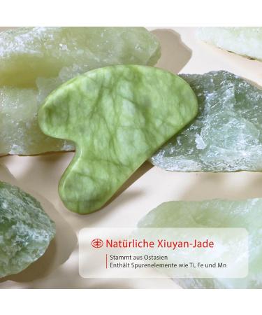 Rena Chris Gua Sha Jade Stone - 100% Natural Xiuyan Jade for Spa & Acupuncture Therapy | Effective Visual Massager for Men & Women - Buy Online on GoSupps.com