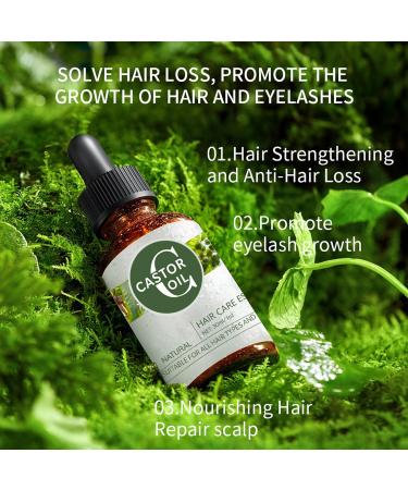 EONFAVE Organic Castor Oil - Hair Growth Oil - Castor Oil Cold Pressed to Strengthen Nourish Hair - Eyelash Growth Essential Oil - Improve Hair Loss and Nourishes Scalp - Buy Online on GoSupps.com