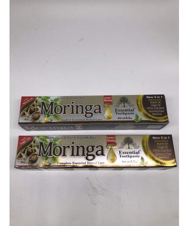 Moringa Organic Toothpaste 100% Fluoride Free & Vegetable Base Color & Paraben 6.5ozFree