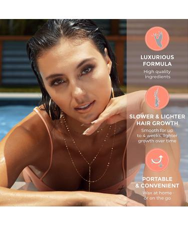 Body Wax Strips for Hair Removal - 40 Strips for Men and Women - Arms, Legs, Chest, Bikini, Face, Lips, Eyebrows - Brazilian Waxing Kit with 6 Wipes - Sensitive Skin - Vegan and Cruelty Free - Buy Online on GoSupps.com