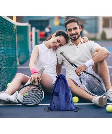 Multipurpose Dark Blue Mesh Drawstring Backpack for Swimming, Gym & Clothes - Buy Online on GoSupps.com