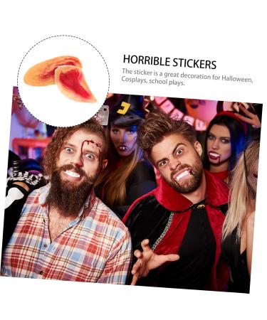 FRCOLOR 2pcs Scar Temporary Stickers | Latex Fake Wounds Makeup | Halloween Body & Wound Stickers for 3D Effects | International Shipping Available - Buy Online on GoSupps.com