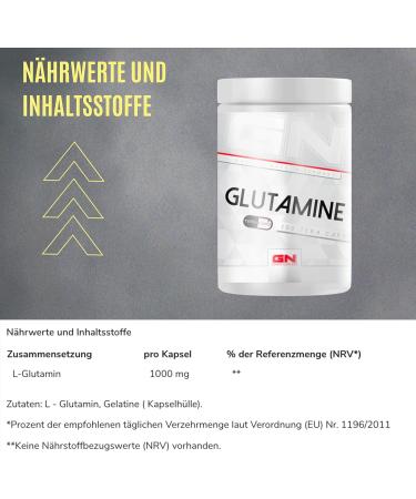 GN Laboratories Glutamine Tera Caps | 200 High-Dose L-Glutamine Capsules | Pre Workout Booster | Made in Germany - Shop Internationally! - Buy Online on GoSupps.com