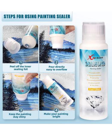 2 Pack Diamond Painting Sealer 240ML - Permanent Hold & Shine Effect | Diamond Painting Glue for Puzzles & DIY Crafts - 8OZ - Buy Online on GoSupps.com