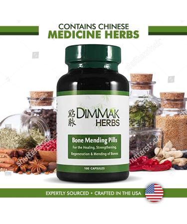 Dimmak Herbs Bone Mending Pills - Chinese Medicine Supplement for Bone Fracture Healing and Strengthening - 100 Capsules - Buy Online on GoSupps.com