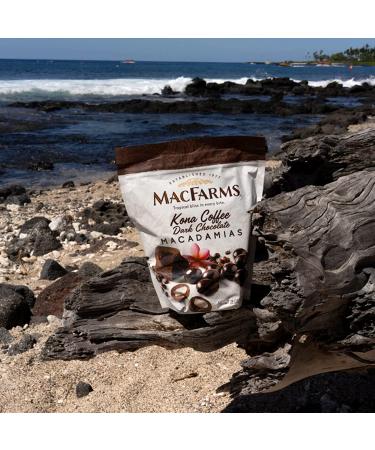 MacFarms Kona Coffee Dark Chocolate Macadamia Nuts - 28 Oz (Pack of 2) - Delicious Hawaiian Treat with Rich Flavors - Buy Online on GoSupps.com