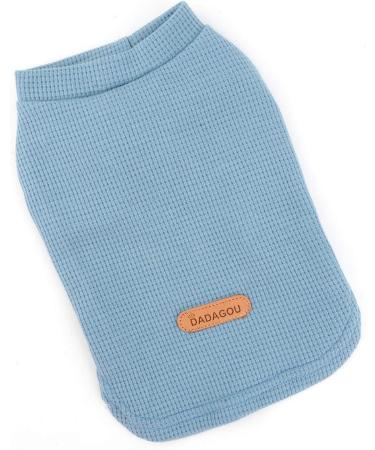 Paidful Soft Cotton Vest T-Shirt for Small to Medium Dogs & Cats - Summer Sleeveless Breathable Puppy Clothing - Blue XXL (Back Length: 40cm Bust: 52cm) - Buy Online on GoSupps.com