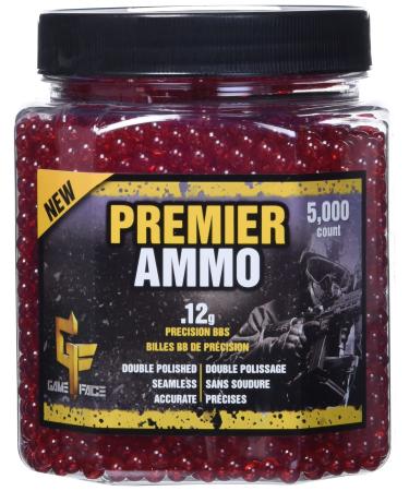 GAME FACE ASP512 Premier Ammo .12-Gram Red Airsoft BBs (5,000-Count)