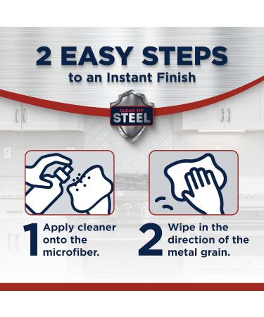 Stainless Cleaner and Polish - Streak Free & Food Safe | Removes Fingerprints & Smudges - 4oz Bottle - Buy Online on GoSupps.com