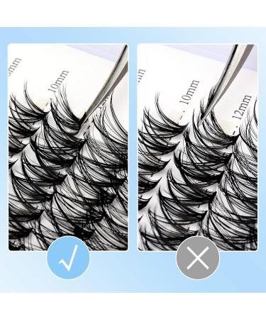 Shop Gemerry Eyelash Extensions: DIY Single Clusters 10D 20D 30D 40D - Volume Lifting for Home Use - 8-14 Mix 0.07D Curl - Buy Online on GoSupps.com