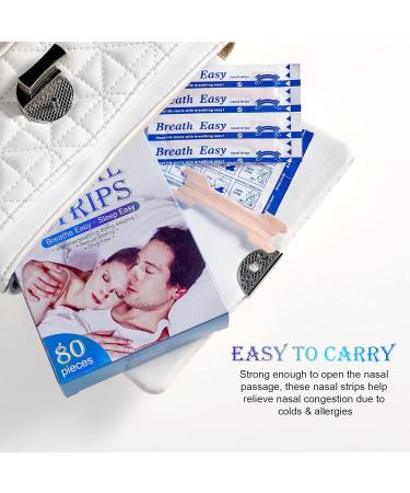 Large 80-Pack Nasal Strips for Snoring - Instantly Improve Sleep and Reduce Snoring for Men and Women - 2.6 * 0.7inch Size - Buy Online on GoSupps.com