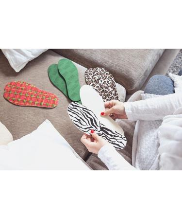 Kaps Zebra Print Shoe Insoles for Women - 6 Pair Pack | Soft Touch and Comfortable Inserts | Stylish Design | Size 36 EUR / 5 US - Buy Online on GoSupps.com