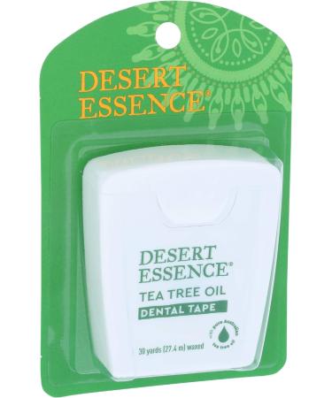 Dental Tape with Tea Tree Oil - Waxed 30 Yds (27.4 m) | Desert Essence - Natural Dental Care for Healthy Smiles - Buy Online on GoSupps.com
