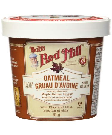 Bobs Red Mill Gluten Free Brown Sugar & Maple Oatmeal Cup 61 grams 12 count Maple 61 g (Pack of 1)