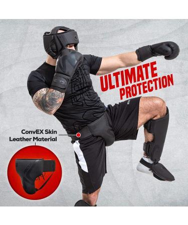 RDX Groin Protector for Boxing, Muay Thai, Kickboxing | Maya Hide Leather Abdo Gear for MMA Training | Men's Jockstrap Abdominal Protector for Sparring | Matte Black - Medium - Buy Online on GoSupps.com