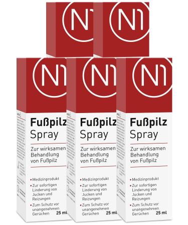 N1 Foot fungus spray 125 ml - relieves itching and redness - foot mushroom cream/skin fungus cream - medical device - Fußspilz treatment fast intense cream - footpiece spray