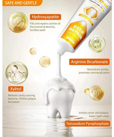 Cavity Reversing Kids Toothpaste | Hydroxyapatite Cavity Repair & Remineralizing Formula | Fluoride Free Toddler Toothpaste - Buy Online on GoSupps.com