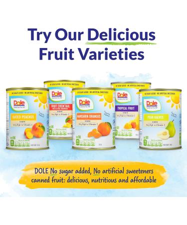 Dole Canned Fruit Pear Halves in Water Non-GMO No Sugar Added & No Artificial Sweeteners 540 ml 12 Count Pear Halves 540ml - Buy Online on GoSupps.com