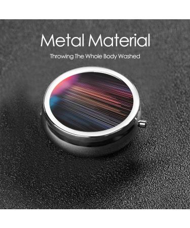 Colorful Rainbow Round Pill Box Organizer - 3 Compartment Portable Travel Pill Case for International Shipping - Buy Online on GoSupps.com