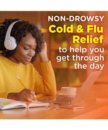 Amazon Basic Care Daytime Cold and Flu Relief Softgels, Non-Drowsy Cold Medicine, Relief of Pain, Fever, Cough, Sore Throat, Nasal Congestion, 24 Count - Buy Online on GoSupps.com