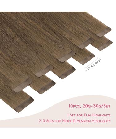 Buy If-Salt Tape Extensions Real Hair - 10pcs Bright Ash Brown 20g 30cm Invisible Smooth Hair Extensions for Girls  - Buy Online on GoSupps.com