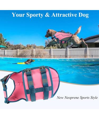 Vivaglory Sporty Dog Security Vest - Durable Neoprene Rescue Vest Comfortable Pink Gray Small (S: 46-56cm) - Ideal for International Shipping - Buy Online on GoSupps.com