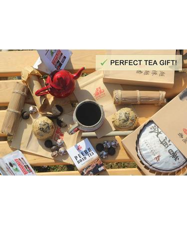 Jinglong Tea Factory Bamboo Leaf Tube Ripe Pu-erh Tea (80 Cups) 7.1oz - Premium Quality - Buy Online on GoSupps.com