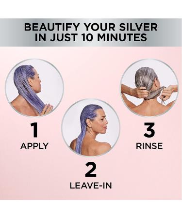 L'Oreal Paris Le Color Gloss Silver White Hair Toner 4 Fl Oz - Deep Conditioning Treatment for Gray Hair - 1 Step In-Shower Toning Gloss Kit - Buy Online on GoSupps.com