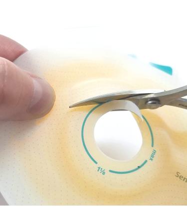 ALLEX Ostomy Scissors - Curved Blunt Tips - Made in Japan - Small Scissors for Colostomy Bag and Wafer - Buy Online on GoSupps.com