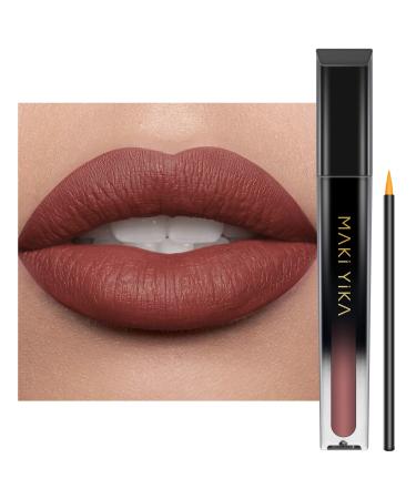 MAKI YIKA Brown Nude Liquid Lipstick for Women  Color Stay Long Lasting 24 Hours Matte Lipstick  Waterproof Smudge Proof Lip Stain  DINNER TIME