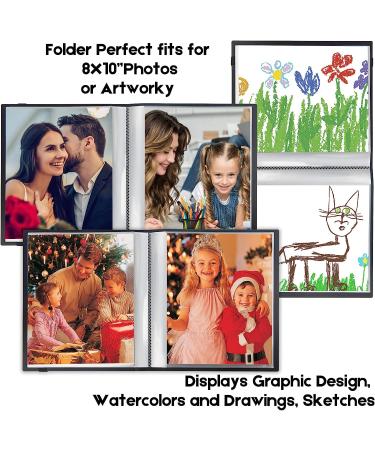 8x10 Photo Album Book | Holds 68 Photos | Art Portfolio Binder for Pictures | Black Sketch Album - Buy Online on GoSupps.com