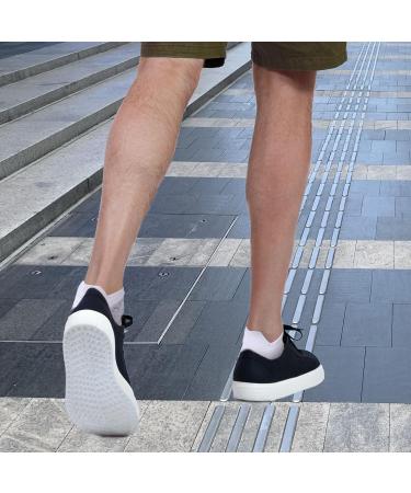 4 Pairs Plantar Fasciitis Socks for Men & Women | 15 mmHg Compression Support | Non-Slip Foot Care Running Socks (Black Navy Blue White). - Buy Online on GoSupps.com