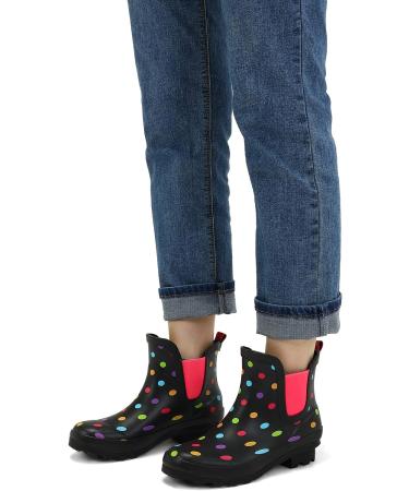 K KomForme Women's Waterproof Short Rain Boots - Size 7-7.5 | Anti-Slip Outdoor Garden Work Shoes in Colorful Design - Buy Online on GoSupps.com