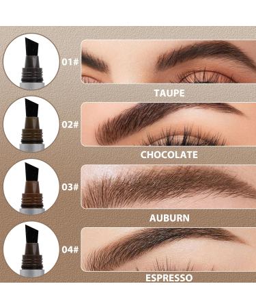 Brow-Fection Angled Brush & Dip-Chocolate - Waterproof Eyebrow Tint & Multi-Purpose Non-Smudged Pen (Taupe) | International Shipping - Buy Online on GoSupps.com