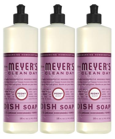 Mrs. Meyer's Liquid Dish Soap Biodegradable Formula Peony 16 fl. oz - Pack of 3 - Buy Online on GoSupps.com