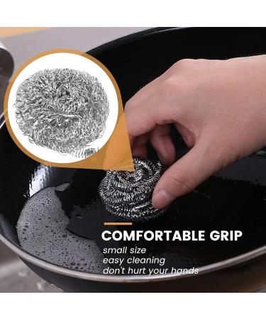 qazaa 16 PCS Stainless Steel Sponges Scrubbers Utensil Scrubber Scouring Pads Ball for Removing Rust Dirty Cookware Cleaner - Buy Online on GoSupps.com