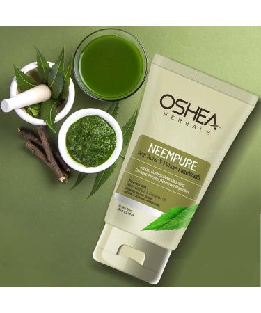 Oshea Neempure Anti Acne & Pimple Face Wash - 120g | Best Anti-Acne Solution for Clear Skin | Worldwide Shipping - Buy Online on GoSupps.com