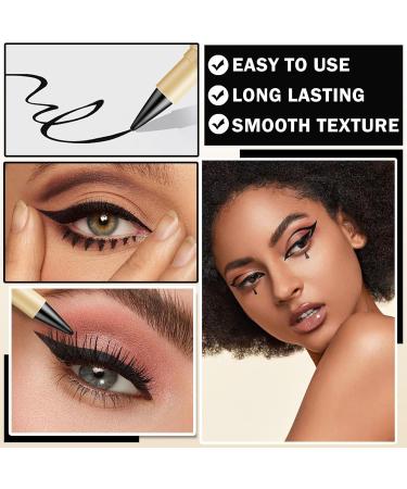 Wekuw 2 pieces eyeliner waterproof kajal marker black quickdrying wiperesistant gel eyeliner eyeliner eyeliner makeup for the ideal eyeliner a daily long - Buy Online on GoSupps.com
