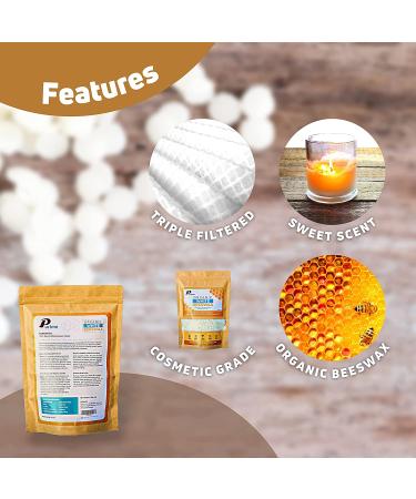 1LB USDA Certified Organic Beeswax Pellets - Pure White for Candle & Lotion Making | Food Grade & Pastilles for Candle Making & Lotion | Bees Wax Melts | PURIME - Buy Online on GoSupps.com