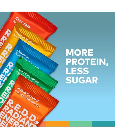 R.E.D.D. Vegan Protein Bar Variety Pack - 12 Bars | Plant-Based, Low Sugar, Gluten-Free, Dairy-Free, High Fiber, Probiotic Snack - Buy Online on GoSupps.com