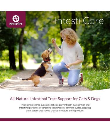 NaturPet Intesti Care for Dogs & Cats | Natural Alternative to Chemical Wormers | Promotes a Healthy intestinal Tract | Contains Diatomaceous Earth | 165g - Buy Online on GoSupps.com