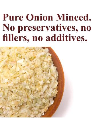 The Spice Way Minced Onion - 8 oz | Bulk Dehydrated Onion Flakes | Coarser than Powder or Granules - Buy Online on GoSupps.com