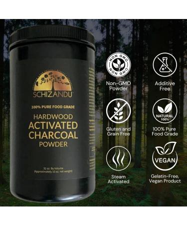 Activated Hardwood Charcoal Powder by Schizandu Vegan 100% | Supports Skin Body Teeth Whitening 2-Packs - Buy Online on GoSupps.com