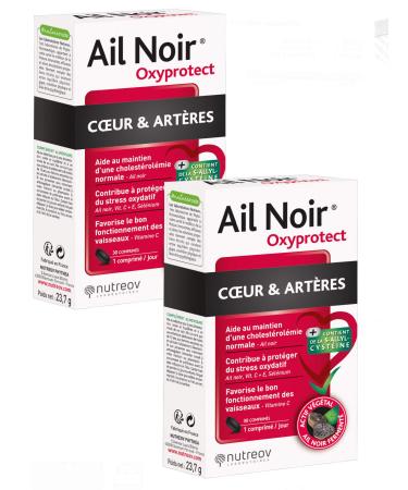 OXYPROTECT Nutreov Black Garlic Fermented Black Garlic - An Antioxidant Treasure from Asia - Heart and Arteres - Pack 2 Months - Boxes of 30 Tablets (2)