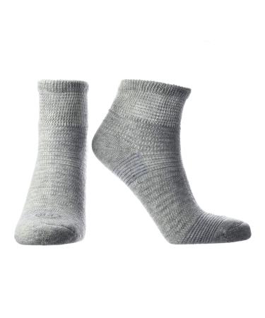 Doctor's Choice Diabetic Socks For Women Size 9-11 & Neuropathy Multiple Colors Ankle Medium Grey/Ankle - 1 Pair