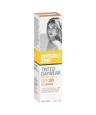 Invisible Zinc Light Tinted Daywear SPF 30+ - Daily Moisturizer with Sun Protection & Sheer Foundation to prevent appearance of Premature aging caused by Harmful UV Rays - 50g