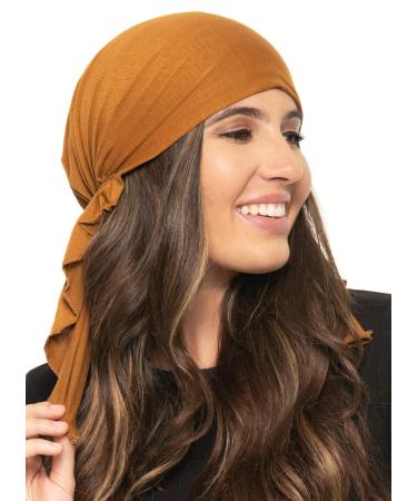 BEYA Pretied Head Wraps for Women   Scarfs for Women Hair Wrap   Premium Fabric   Lightweight and Breathable   Ultra-Modern Design and Colors - Universal Size Brown