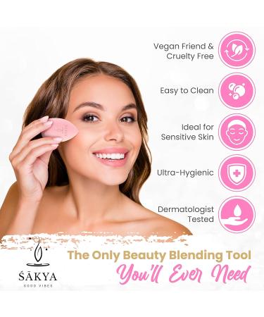 Sakya Beauty Blending Makeup Sponge - Natural Foundation & Cleansing Sponge Medium to Full Coverage Pack of 4 - International Shipping Available - Buy Online on GoSupps.com